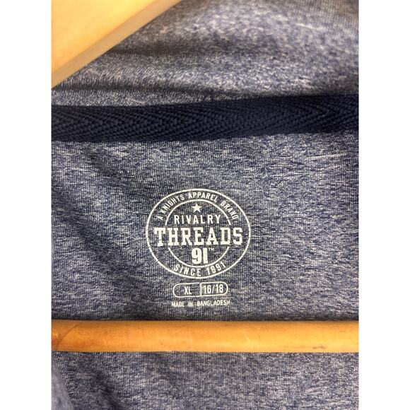 Michigan Wolverines Quarter Zip Pullover Gray Blue Rivalry Threads XL - Picture 6 of 9